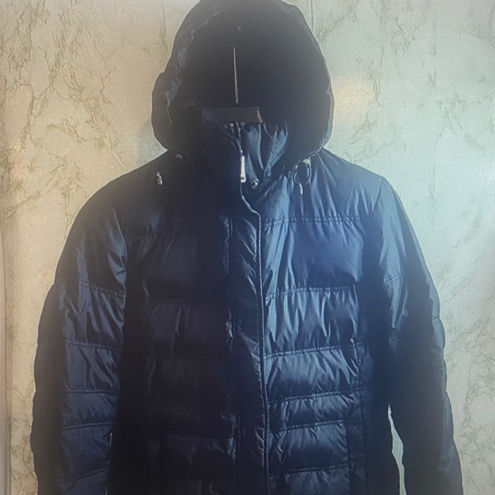 Lands' End Women's Hooded Quilted Puffer Jacket - Navy